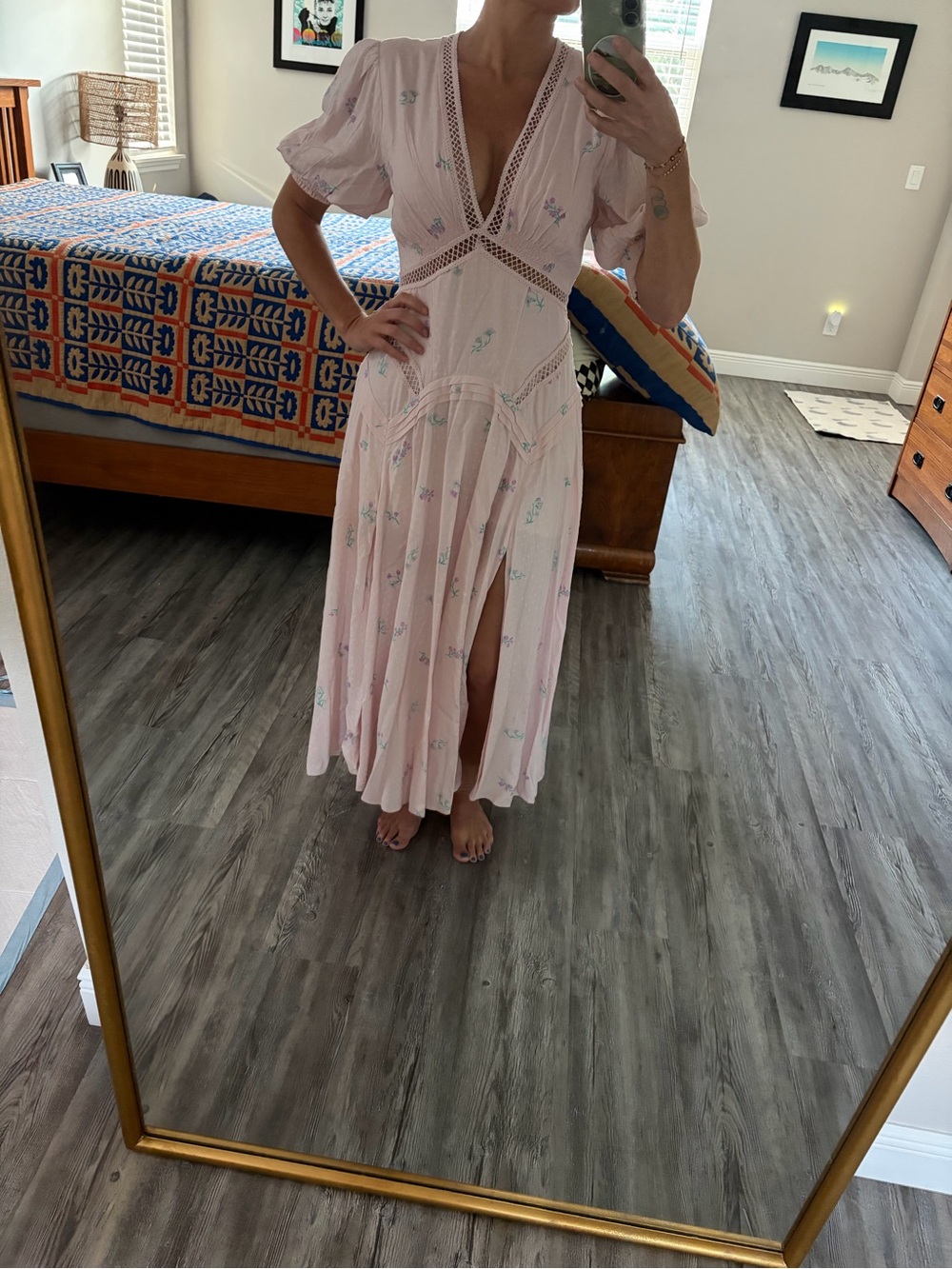 Free People Light Pink Floral Maxi Dress - Picture 7 of 7